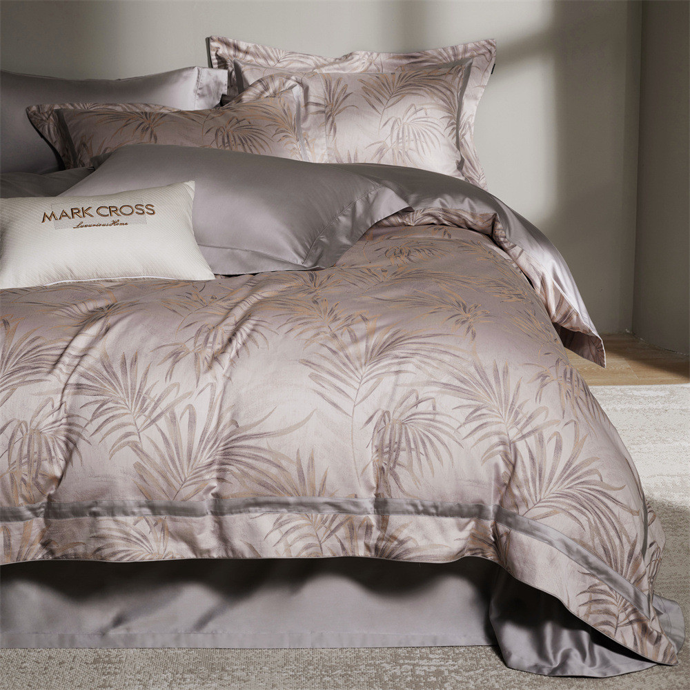 色织160支阿瓦提长绒棉四件套床上用品北欧提花向日葵ins床单被套