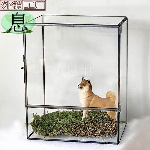 四方盒开门带前挡板苔藓微景观玻璃盒
