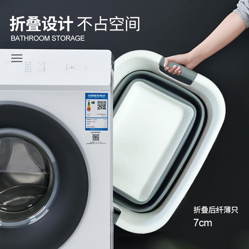 便携伸缩儿童澡盆家用加大加深户外洗衣盆特大号可折叠加厚收纳盆