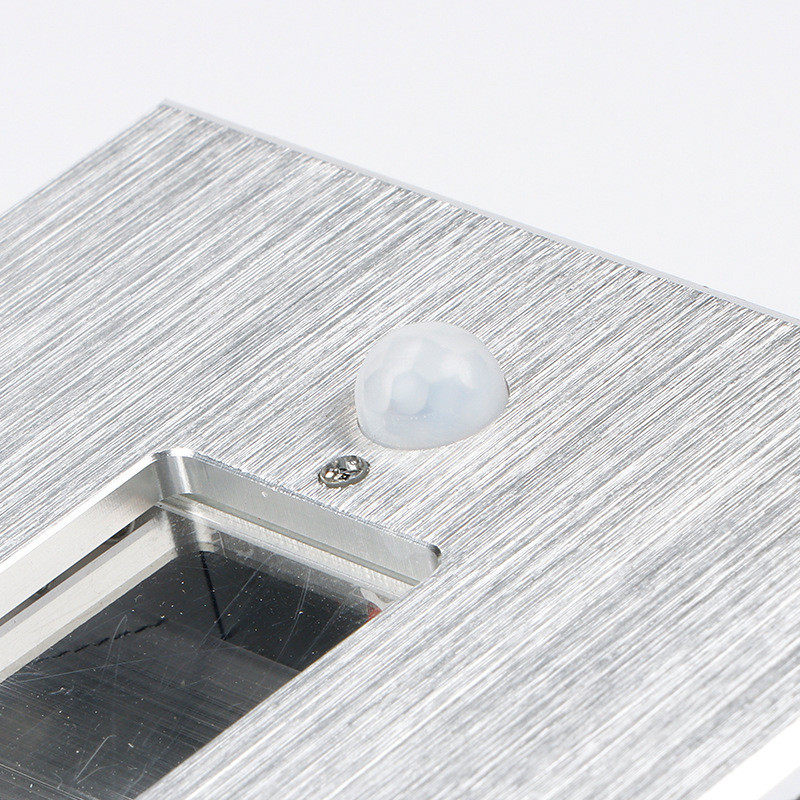 led地脚灯人体感应铝材方形墙角灯亮化广场家居户外照明台阶灯