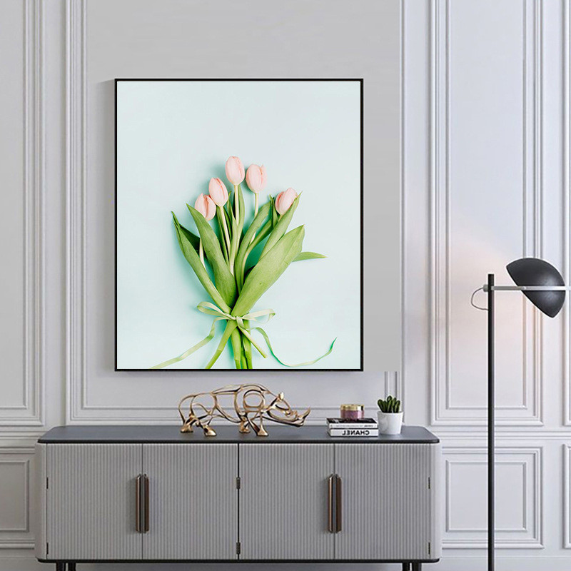 电表箱装饰画竖款免打孔电闸遮挡配电箱现代简约盒客餐厅竖版挂画