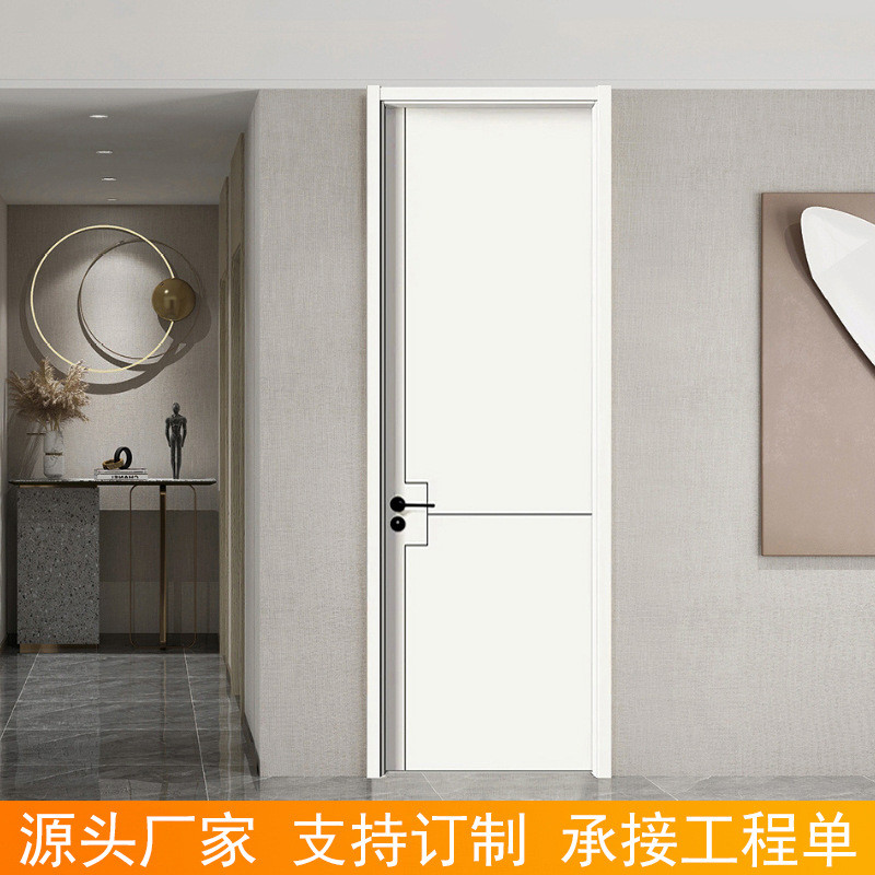 热销木门复合木门室内办公简约免漆实心卧室门防潮公寓出租房间套