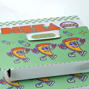 热销远传披萨盒7/8/9/10/12寸披萨盒打包打包盒新升级披萨外卖披