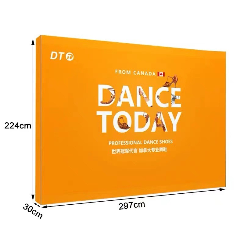 国外展会背景便携式幕秀快发光拉网背景板会展背景墙led灯箱展架
