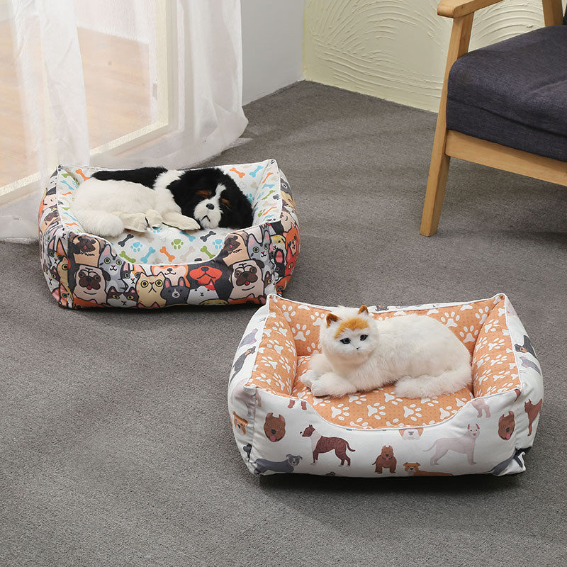 夏季帆布狗窝可拆洗宠物床四季通用猫窝透气宠物垫卡通宠物窝,宠物/宠物食品及用品,猫笼子/猫别墅,淘宝优惠券,粉丝福利购,淘宝优惠卷
