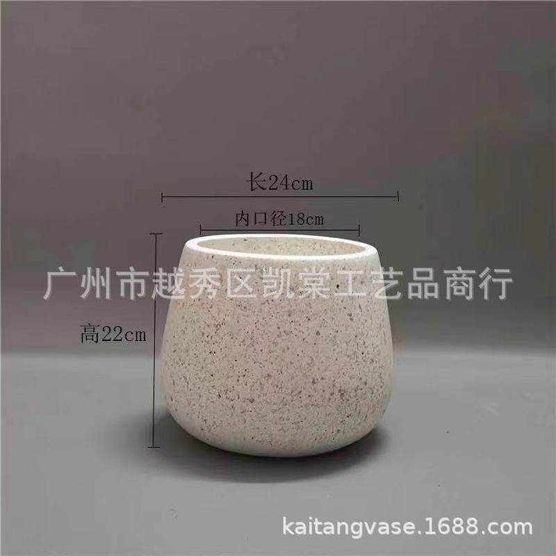 简约ins水滴型镁泥桌面花盆办公室别墅软装酒楼餐桌台面装饰摆