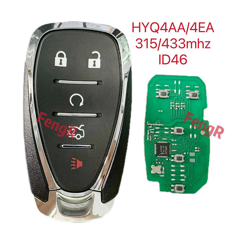 适用于5键 雪佛兰智能遥控汽车钥匙46芯片315/433频率HYQ4AA/4EA