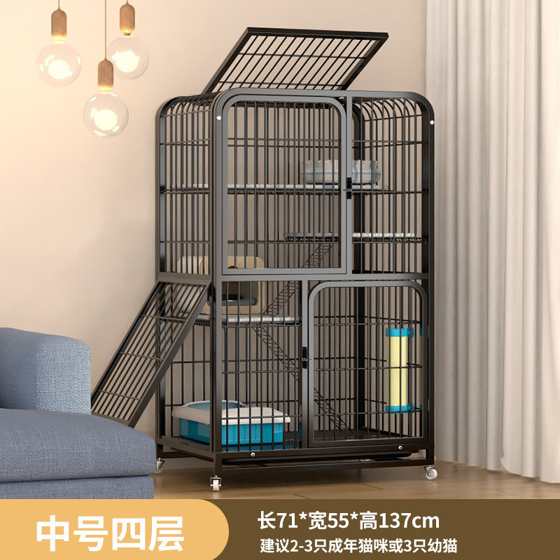 猫笼子家用室内超大自由空间两层厕所猫别墅宠物带猫舍猫屋猫咪窝
