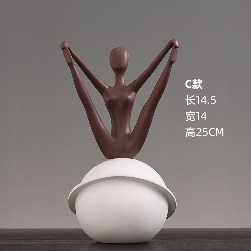 小人物摆件卧室房间布置床头柜馆瑜伽装饰工艺品禅意摆设家居饰品