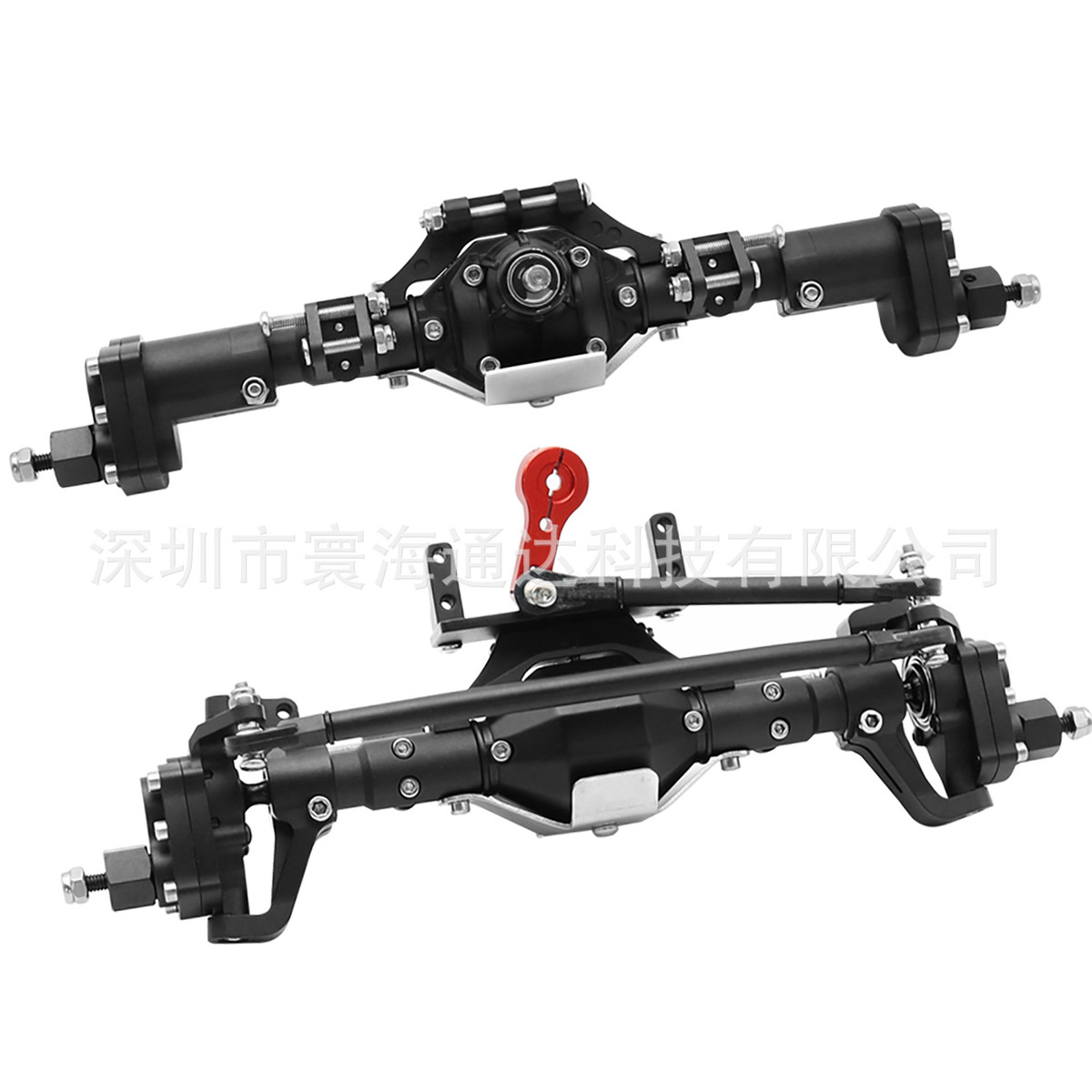 热销1/10 rc模型仿真车前后门轴cnc铝合金前后车轴scx10 ii