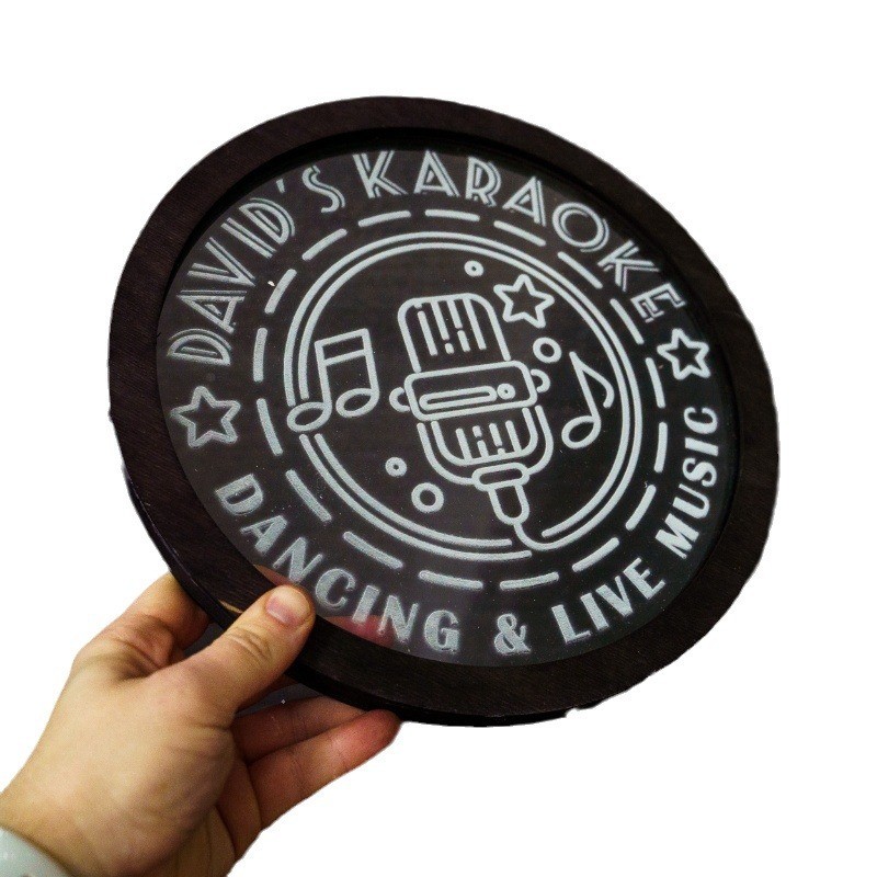 酒吧发光酒座圆盘发光酒座酒塑料led出创意道具洋酒红酒展示架