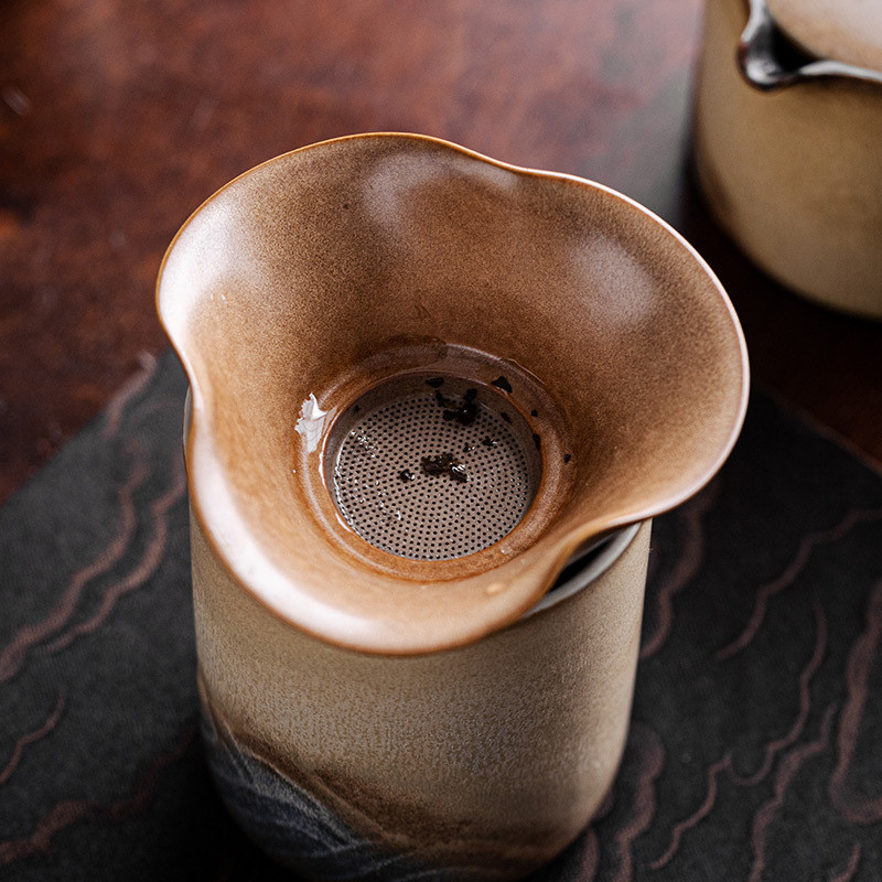 窑变苍山茶漏茶滤茶叶过滤网家用功夫茶具配件高档陶瓷泡茶滤茶器