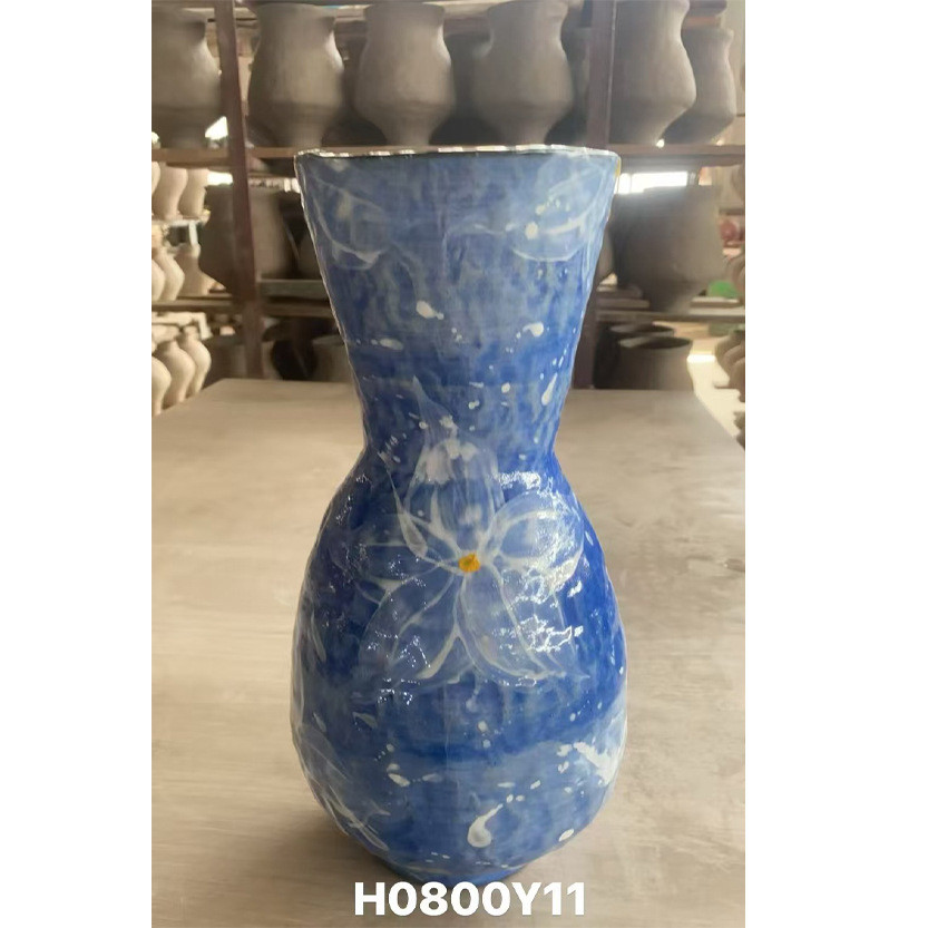 手工景德镇陶瓷花瓶花盆客厅插花摆设花器绿植水培家居瓷器摆件