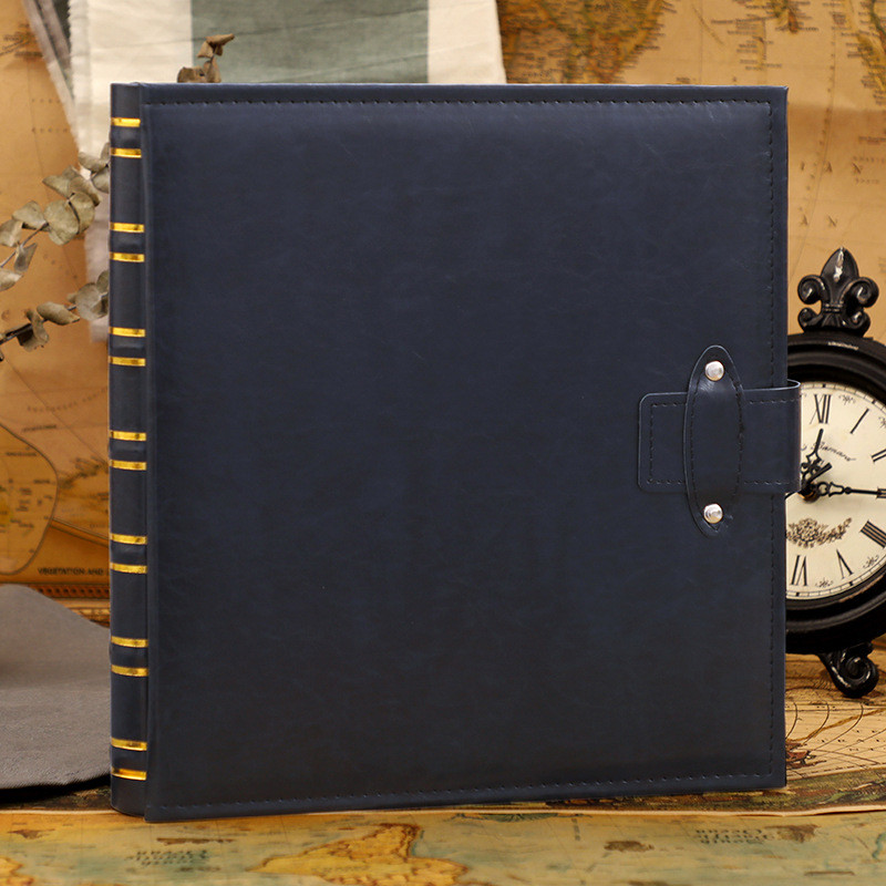 厂家5寸600张过塑相册插页式复古皮扣大容量创意3r600直销本影集