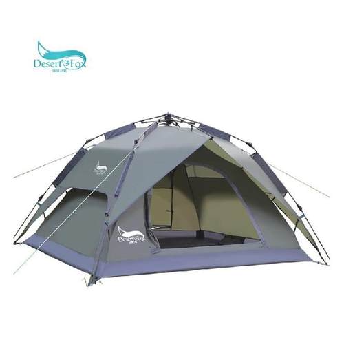 露营帐篷户外野营帐篷3-4人全自动帐篷双人防暴雨多人沙漠之狐