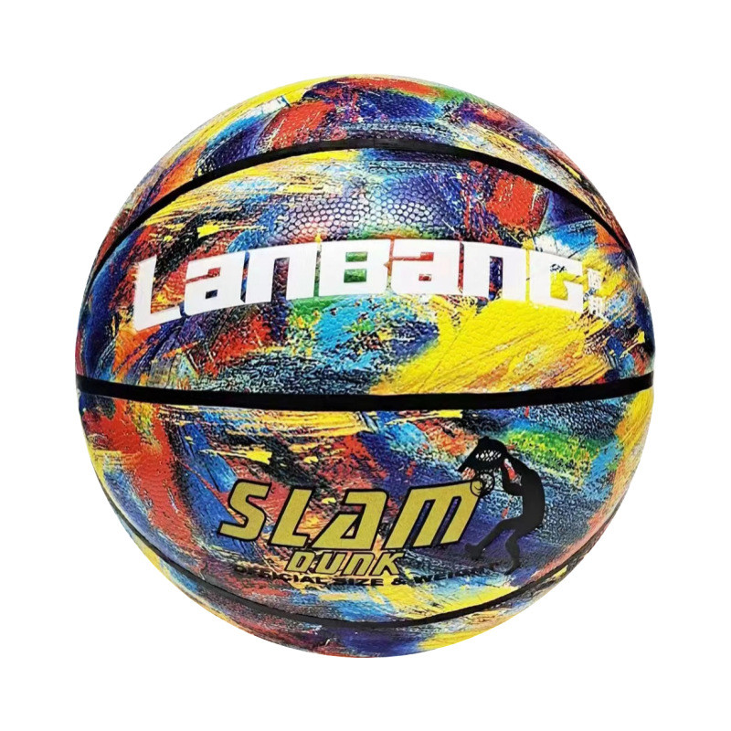 蓝邦lb-832学生7号tpu球手感软室内外训练比赛篮球耐打彩色篮球lq