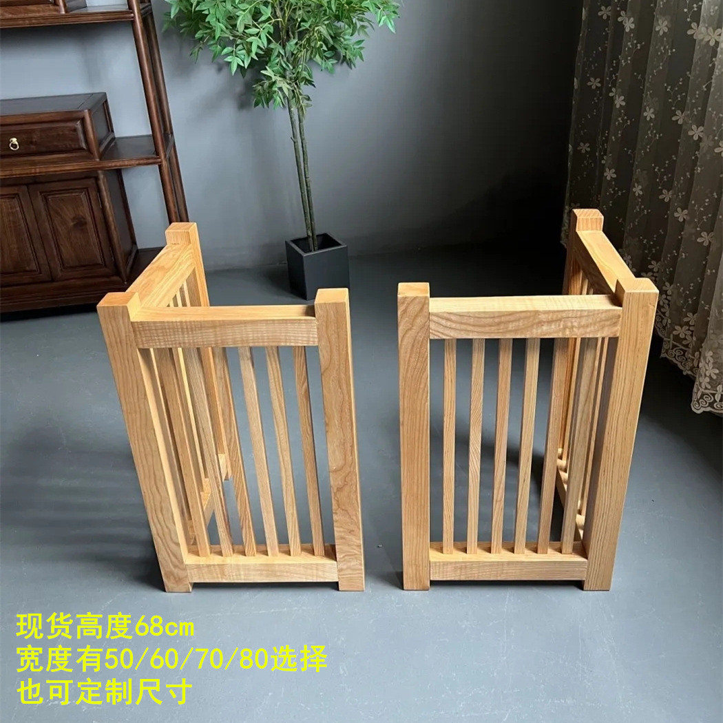 餐桌实木脚架全实木原木支架加厚书桌桌腿桌子餐桌脚架子固定