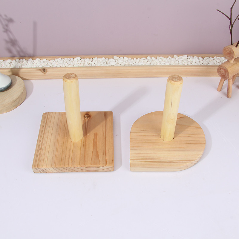 热销创意实木纸巾架简约纸巾风桌面卷纸架餐厅民宿酒店立式田园收