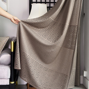 0WYV新中式窗帘窗纱透光不透人纱帘卧室客厅古典茶室半遮光书房新