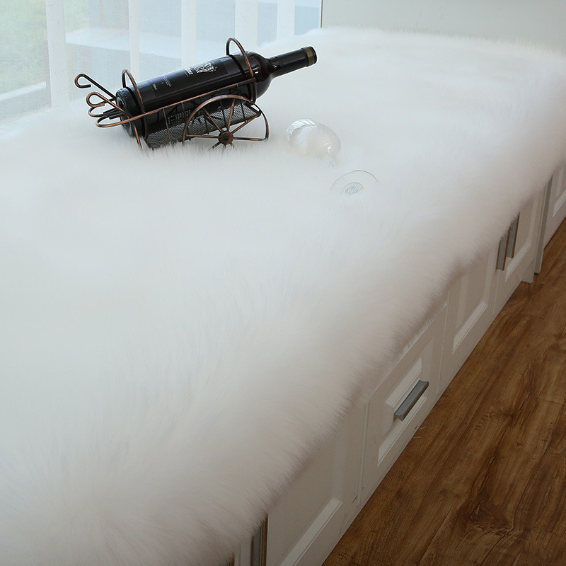 北欧仿羊毛地毯客厅沙发长毛绒地毯简约满铺卧室全铺地垫毛毯