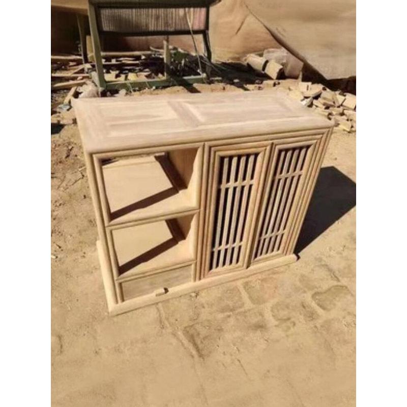 fc水桶实木茶水柜下置新中式北方老榆木客厅办公室小型茶几茶台白