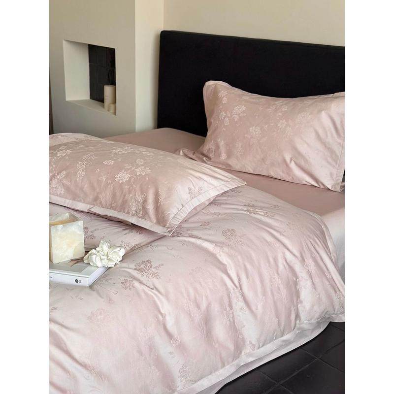 轻奢提花被套高端全棉大红色喜庆婚房婚嫁婚房结婚四件套床上用品,床上用品,婚庆床品套件,淘宝优惠券,粉丝福利购,淘宝优惠卷