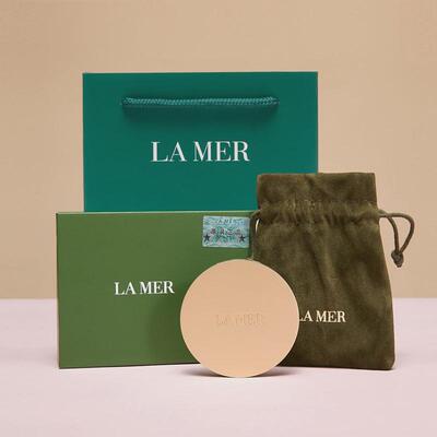 lamer鎏金色哑光耐磨锌合金双面精致手提可爱小巧送礼化妆镜袋子