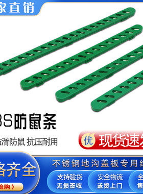 不锈钢地沟盖板配件绿色塑料条防鼠条胶条配件ABS雨水篦子过滤网