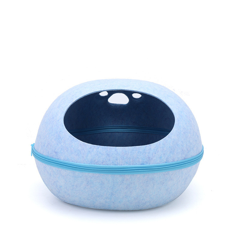 毛毡猫窝鸡蛋壳大空间半封闭式可拆洗猫床透气批发猫窝宠物窝轻便