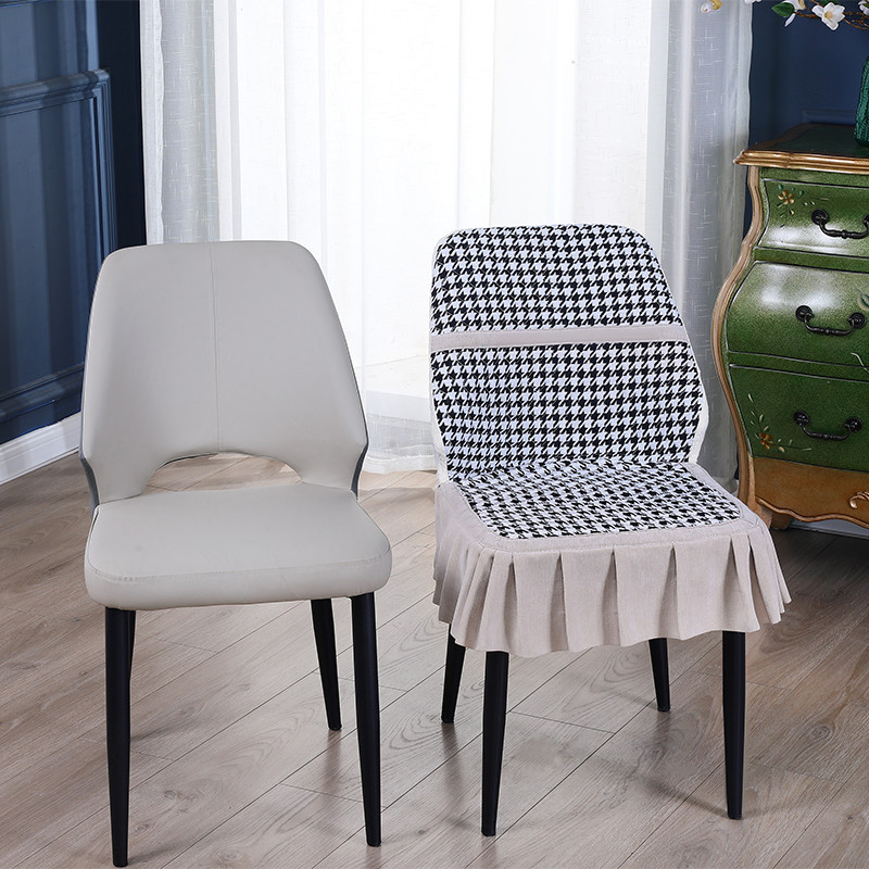 nn0i弧形椅子套罩半圆梯形皮椅子套罩轻奢异型蕾丝椅子坐垫套餐桌