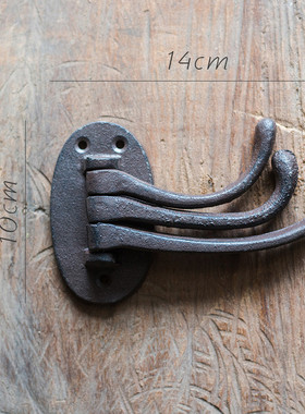 s83v批发铸铁多功能多层挂钩多角度折叠墙钩装饰复古杂货花园