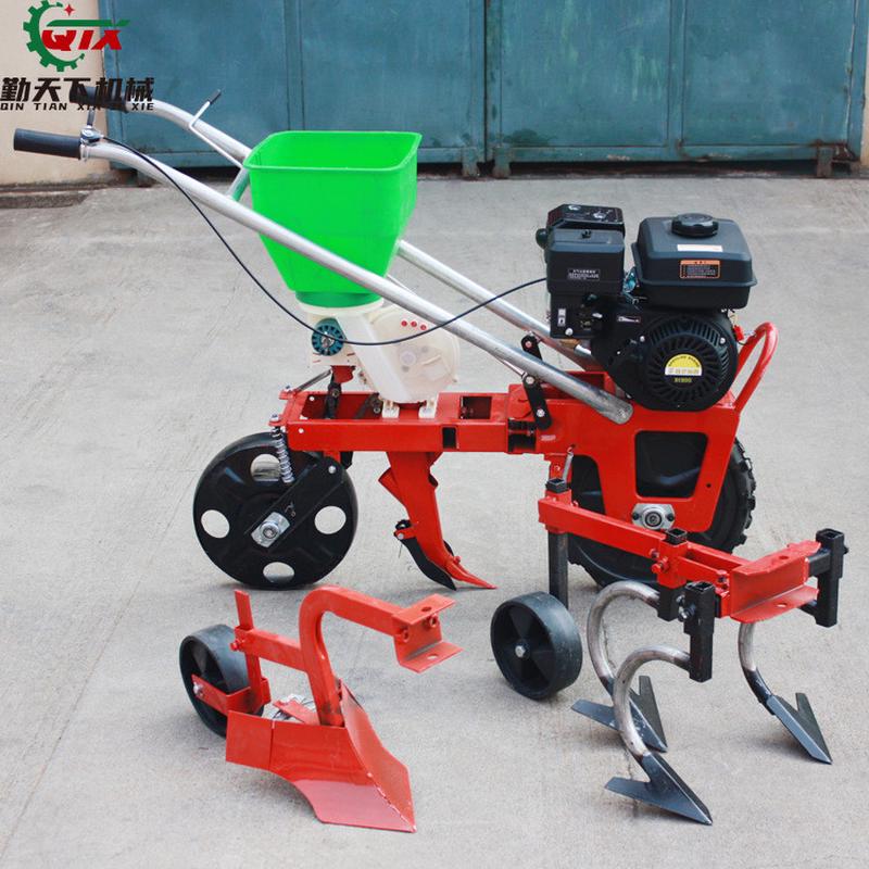 热销农用手推链轨式花生玉米播种机 农作物种植施肥机 多功能点播