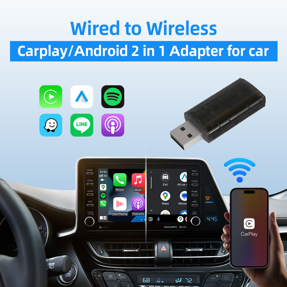 Ottocast新品跨境源头工厂无线carplay安卓AndroidAuto二合一