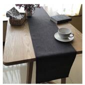 bg54简约现代电视柜纯色茶几旗长条餐桌布桌旗中式 禅意茶席棉麻深