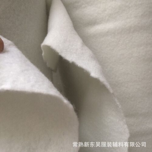 化纤针刺棉无纺布服装用布批发白色涤纶针刺毡布棉服装针刺
