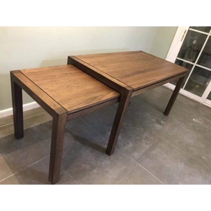 小户型全实木可伸缩餐桌日式简约餐桌椅组合北欧白橡木折叠饭桌