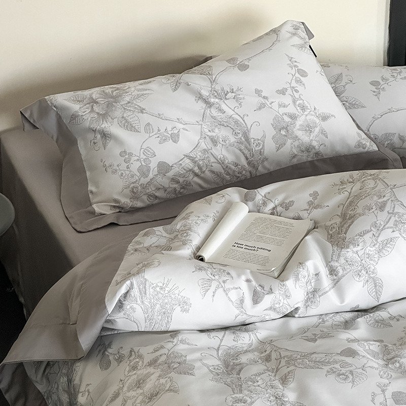 青禾~2024工艺100s全新款全棉数码印花四件套长绒棉床上用品