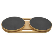 新款 转盘运动塑形实木扭腰转盘 双踏木质扭腰盘家用健身瘦身分体式