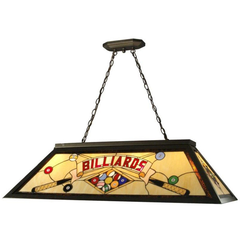 厂家定制美式复古台球灯餐厅酒吧服装店桌球彩色玻璃灯罩吊灯定做