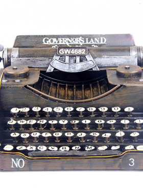 怀旧打字机模型复古做旧摆件打字机铁艺拍摄道具家居软装饰品批发