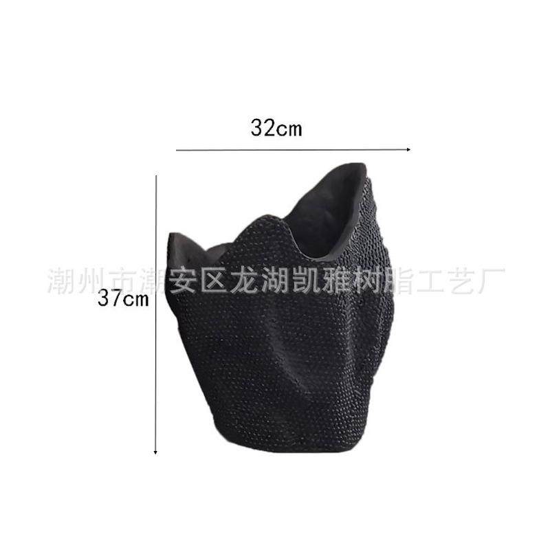 北欧几何异形桌面树脂花瓶样板间软装酒店家居客厅仿真花艺摆设