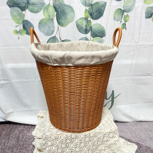zy01实用居家好物纯手工仿衣织脏衣服收纳筐家用藤编篓篮子40