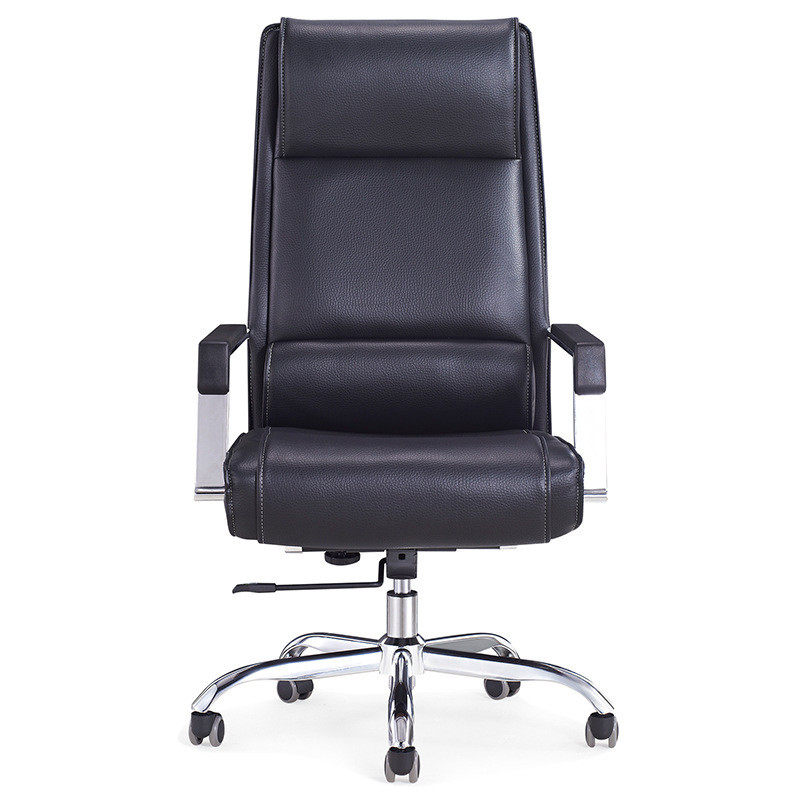 虎一黑色办公家具西皮质大班台经理老板椅子电脑椅子办公椅可后躺
