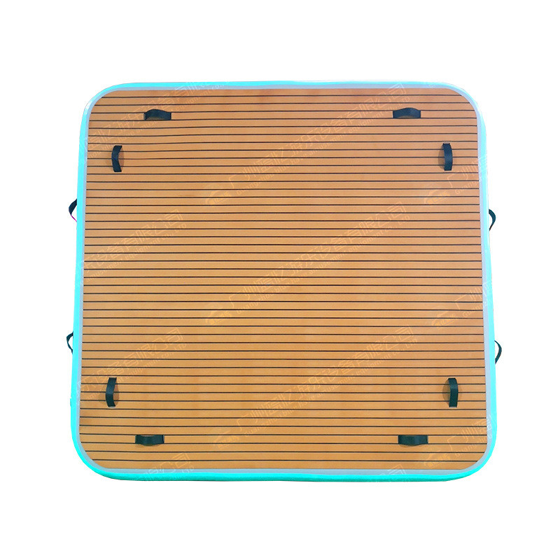 充气浮海上浮台多人休闲水上浮床排防滑浮桥码头钓鱼游艇平台定制