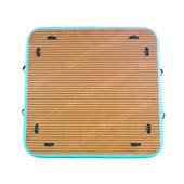 充气水上浮床海上浮台多人休闲浮排防滑浮桥码 头钓鱼定制平台游艇