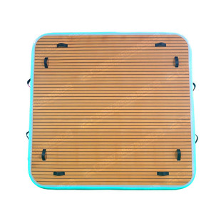 充气水上浮床海上浮台多人休闲浮排防滑浮桥码头钓鱼游艇平台定制