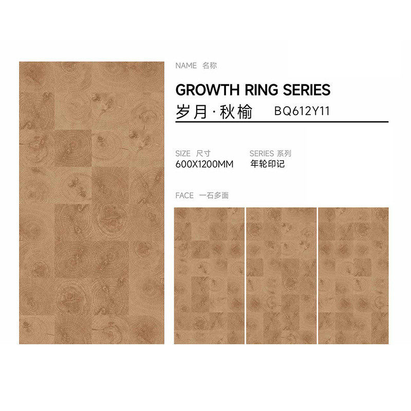 复古年轮印记木纹砖600x1200客厅卧室哑光实木仿地板砖工厂直销