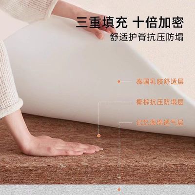 YT2U乳胶椰棕床垫家用卧室榻榻米软垫学生宿舍海绵褥子租房硬