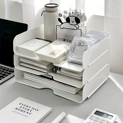 2pc, A4 File Storage Box Office Desktop Finishing Artifact M