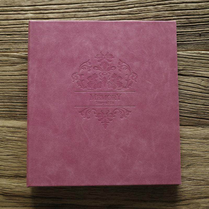 gju8皮质家庭6寸插袋相册活页宝宝影集个性纪念册4r插页式复古